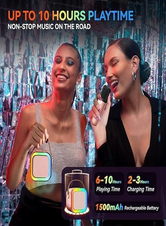 RKZ Mini Wireless Karaoke Microphone Toy for Kids with Bluetooth Speaker, Magic Voice Effects, Multiple Play Modes, Rechargeable, Multicolor - Image 4